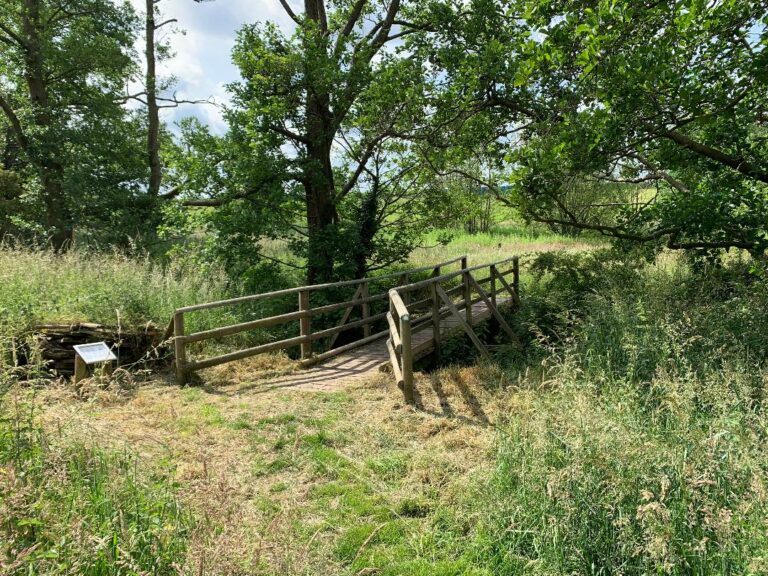 Footbridge on permissive path