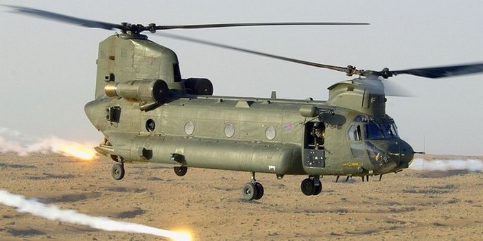 Releasing flares over Afganistan