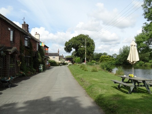 Village street & pond, Burston Staffs by Colin Park CC-SA 2.0
