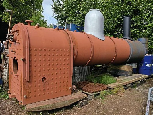 No 10’s boiler awaiting the fitting of lagging and cladding